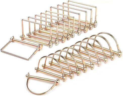 CZC AUTO Shaft Locking Pin 10 Pieces Trailer Coupler Pin, Dia 1/4 Inch Safety Coupler Pin for Farm Lawn Garden Wagons Trailer Hitches Couplers Towing, Square and Arch, Heavy Duty in Kuwait