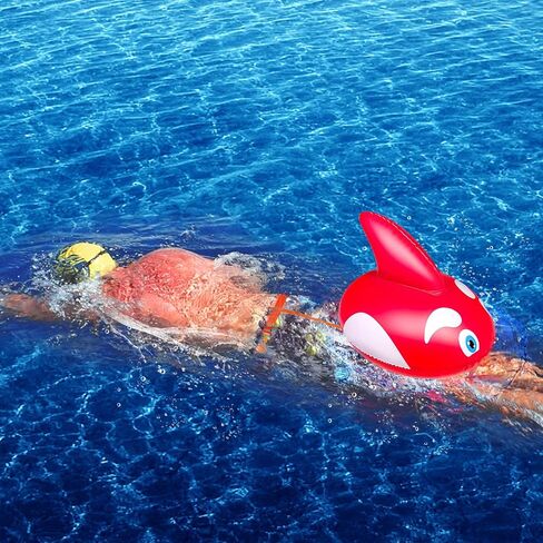 OLNIEZZL Swim Buoy for Open Water,Pool Buoy Swim Training Snorkel Float,Swimming Belt Floatation Devices for Adults Swimming Bubble Safety Float with Adjustable Waist Belt in Saudi Arabia