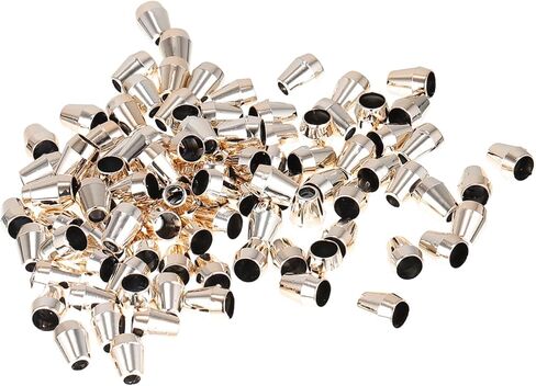 sewacc 100pcs حبل سدادة أقفال الحبل الذهب لm اسأل حبل نهاية سدادة بنجي الحبل أقفال حبل الحبل قفل الحبل نهاية سدادة معدنية جرس سدادة السحابات الحبل الرباط ساعة معدنية النايلون in Kuwait