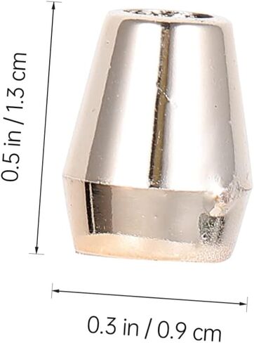 sewacc 100pcs حبل سدادة أقفال الحبل الذهب لm اسأل حبل نهاية سدادة بنجي الحبل أقفال حبل الحبل قفل الحبل نهاية سدادة معدنية جرس سدادة السحابات الحبل الرباط ساعة معدنية النايلون in Kuwait