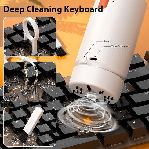 IFTHFOUR Keyboard Cleaning Kit Laptop Cleaner, 21-in-1 Computer Screen Cleaning Kit, Desktop Vacuum Cleaner, Cleaning Brush Tool for MacBook iPad, iPhone Pro, Earbuds, TV Camera Monitor in Saudi Arabia