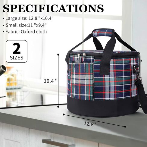 Pressure Cooker Travel Tote Bag,Storage Bag for Stainless Steel Pressure Cooker Rice Cooker Organizer Bag Insulated Carrier with Easy to Clean Lining fit for 4QT Pressure Cooker in Saudi Arabia