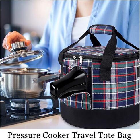 Pressure Cooker Travel Tote Bag,Storage Bag for Stainless Steel Pressure Cooker Rice Cooker Organizer Bag Insulated Carrier with Easy to Clean Lining fit for 4QT Pressure Cooker in Saudi Arabia
