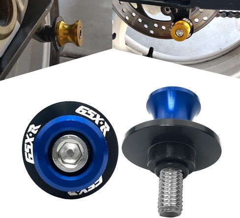 8MM M8 X 1.5 Motorcycle Swingarm Sliders Spools CNC Aluninum Swing Arm Stand Screws 2PCS for Suzuki GSX-R 600 GSX-R 750 GSX-R 1000 (Black) in Kuwait