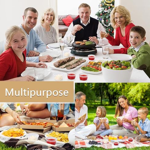 Loppdece [300 مجموعة - أكواب جيلو شوت سعة 2 أونصة، أكواب صغيرة مع أغطية، أكواب بهارات للاستعمال مرة واحدة محكمة الغلق وقابلة للتكديس، حاويات بلاستيكية شفافة مع أغطية لتتبيلة السلطة وصلصة الغمس والبهارات in Kuwait