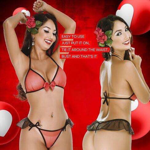 HOT FLOWERS Latina Woman Costume Lingerie Set Cosplay with G-String, Top – Roleplay Outfit in Kuwait