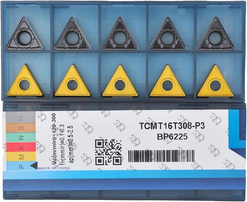إدراجات كربيد CDBP CNC TCMT32.51 / TCMT16T304-MD لقطع الفولاذ المعدني، قاطع شرائح شبه تشطيب لقاطع الخراطة، 10 قطع. in Kuwait
