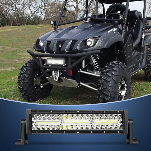 Nilight LED Light Bar 9.5 Inch Triple Row Spot Flood Combo 64LEDs Lights Fog Light Driving Light Work Light Backup Light Bumper Lights for Off-Road Truck SUV ATV UTV in Kuwait