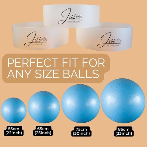 Jibb® - Set of 3 Exercise Ball Holders for Extra Storage in Your Studio or Home Gym | Yoga, Fitness and Stability Ball Rack | Physio Ball Stand for Yoga Balls | Yoga Ball Stackers. in Saudi Arabia