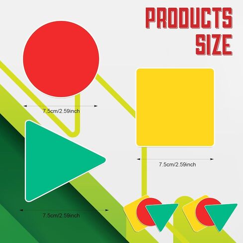 Syhood 2 Sets Field Hockey Umpire Penalty Cards 2.95 Inch PVC Soccer Referee Red and Yellow Cards Triangle Square Circle Lacrosse Officials Card Accessories in Saudi Arabia