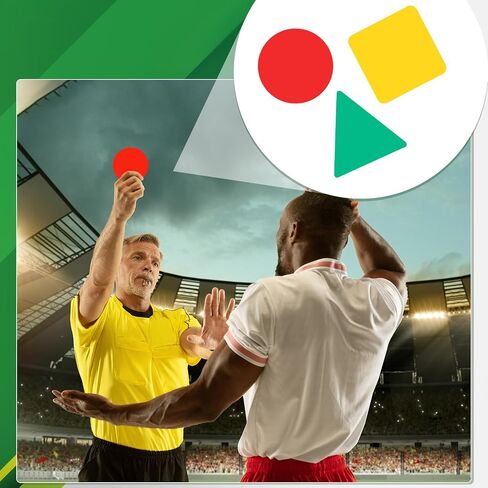 Syhood 2 Sets Field Hockey Umpire Penalty Cards 2.95 Inch PVC Soccer Referee Red and Yellow Cards Triangle Square Circle Lacrosse Officials Card Accessories in Saudi Arabia
