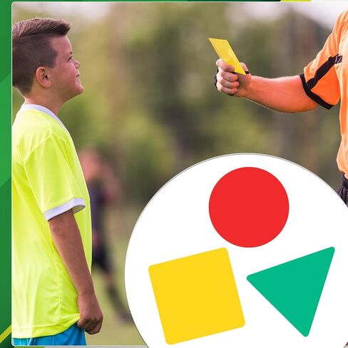 Syhood 2 Sets Field Hockey Umpire Penalty Cards 2.95 Inch PVC Soccer Referee Red and Yellow Cards Triangle Square Circle Lacrosse Officials Card Accessories in Saudi Arabia