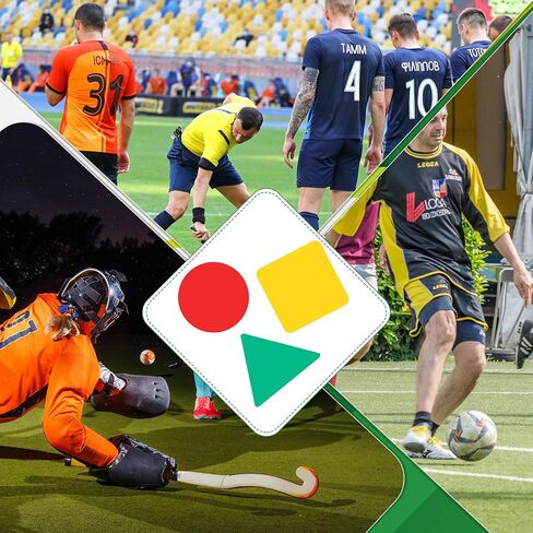 Syhood 2 Sets Field Hockey Umpire Penalty Cards 2.95 Inch PVC Soccer Referee Red and Yellow Cards Triangle Square Circle Lacrosse Officials Card Accessories in Saudi Arabia
