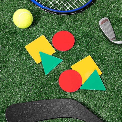 Syhood 2 Sets Field Hockey Umpire Penalty Cards 2.95 Inch PVC Soccer Referee Red and Yellow Cards Triangle Square Circle Lacrosse Officials Card Accessories in Saudi Arabia