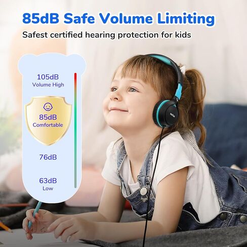 EarFun S1 Kids Headphones, Foldable Wired Headphones for Kids, Lightweight in Kuwait