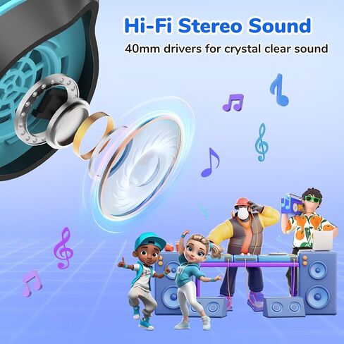 EarFun S1 Kids Headphones, Foldable Wired Headphones for Kids, Lightweight in Kuwait