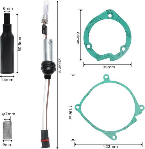 طقم إصلاح قابس توهج 2KW من KERWINN مع طقم قابس إشعال سخان الديزل لوقوف السيارات، طقم خدمة صيانة سخان مواقف السيارات 12 فولت لـ Eberspaecher Airtronic D2 in Kuwait