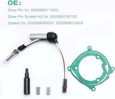 طقم إصلاح قابس توهج 2KW من KERWINN مع طقم قابس إشعال سخان الديزل لوقوف السيارات، طقم خدمة صيانة سخان مواقف السيارات 12 فولت لـ Eberspaecher Airtronic D2 in Kuwait