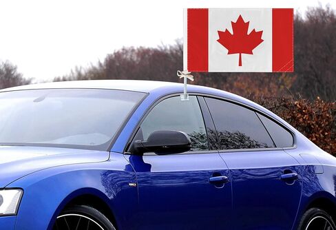 RaymNord 2 PCS Canada Car Flag,Canadian National Decor,Two Layer Digital Printed 150D Banner for Car Vechile Truck in Saudi Arabia