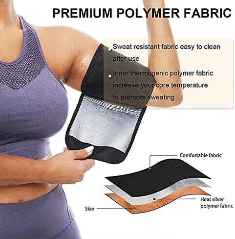 قادين الذراع للنساء زوج من أربطة تشكيل الذراع للساونا وأكمام مضغوطة قابلة للتعديل للتمرين الرياضي in Kuwait