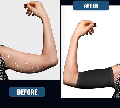 قادين الذراع للنساء زوج من أربطة تشكيل الذراع للساونا وأكمام مضغوطة قابلة للتعديل للتمرين الرياضي in Kuwait