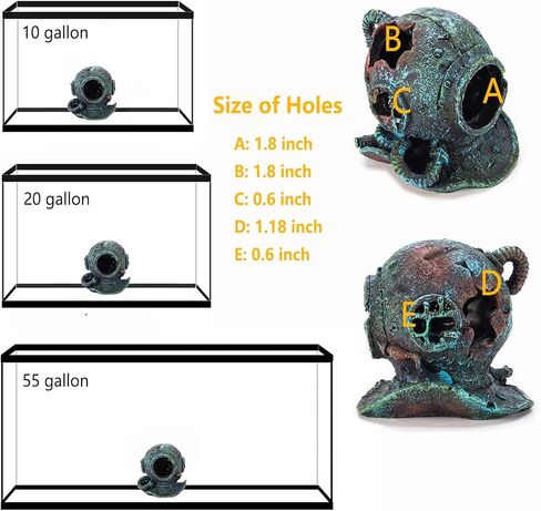 ديكورات حوض السمك SOLEILLUNE، خزان الأسماك الصغيرة، الزواحف، ديكور تررم، صندوق شجرة مجوف، ملحقات حوض السمك الراتنج، ألعاب أسماك البيتا، مخبأ Cichlid، كهف، إخفاء، منزل خشبي، زينة المناظر الطبيعية in Kuwait
