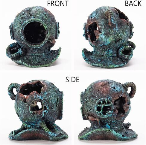 ديكورات حوض السمك SOLEILLUNE، خزان الأسماك الصغيرة، الزواحف، ديكور تررم، صندوق شجرة مجوف، ملحقات حوض السمك الراتنج، ألعاب أسماك البيتا، مخبأ Cichlid، كهف، إخفاء، منزل خشبي، زينة المناظر الطبيعية in Kuwait