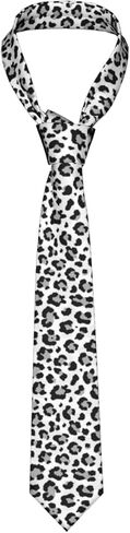 ربطات عنق Gocerktr سنو ليوبارد للرجال الجدة في سن المراهقة الأولاد أزياء الرقبة التعادل حفل زفاف هدية الأعمال in Kuwait