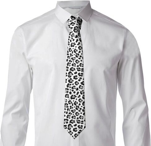 ربطات عنق Gocerktr سنو ليوبارد للرجال الجدة في سن المراهقة الأولاد أزياء الرقبة التعادل حفل زفاف هدية الأعمال in Kuwait