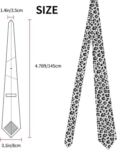 ربطات عنق Gocerktr سنو ليوبارد للرجال الجدة في سن المراهقة الأولاد أزياء الرقبة التعادل حفل زفاف هدية الأعمال in Kuwait