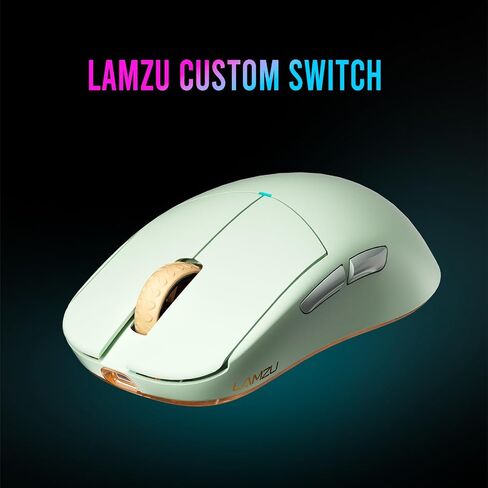 Lamzu Atlantis Mini Pro Wireless Gaming Mouse, Ultra Lightweight 51g, Mechanical Switch,Symmetrical,26000 DPI,MCU Nordic 52840,Silver TTC Encoder,PAW3395 Sensor, 4K Compatible-Polar Whtie in Saudi Arabia
