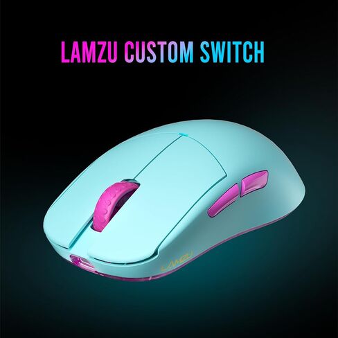 Lamzu Atlantis Mini Pro Wireless Gaming Mouse, Ultra Lightweight 51g, Mechanical Switch,Symmetrical,26000 DPI,MCU Nordic 52840,Silver TTC Encoder,PAW3395 Sensor, 4K Compatible-Polar Whtie in Saudi Arabia