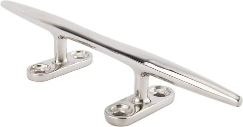 DasMarine 2 Pack Open Base Cleat,Casted 316 Stainless Steel Cleat,8 inch Length,1-1/2" Height,1/4" Fastener Cleat in Saudi Arabia