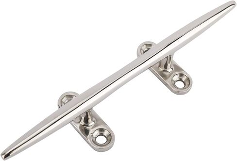 DasMarine 2 Pack Open Base Cleat,Casted 316 Stainless Steel Cleat,8 inch Length,1-1/2" Height,1/4" Fastener Cleat in Saudi Arabia