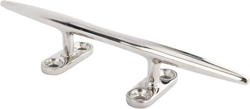 DasMarine 2 Pack Open Base Cleat,Casted 316 Stainless Steel Cleat,8 inch Length,1-1/2" Height,1/4" Fastener Cleat in Saudi Arabia