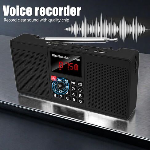 Radios Portable AM FM,Battery Powered Radio,Supports Micro SD Card/USB Flash Drive and Bluetooth MP3 Playback,Dual Speakers and Emergency Flashlight Suitable,for Home and Outdoors in Saudi Arabia