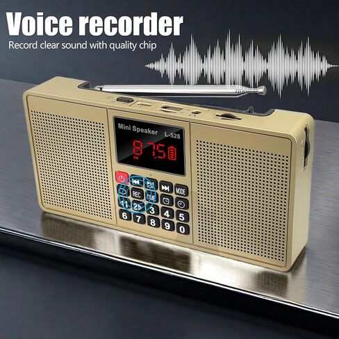 Radios Portable AM FM,Battery Powered Radio,Supports Micro SD Card/USB Flash Drive and Bluetooth MP3 Playback,Dual Speakers and Emergency Flashlight Suitable,for Home and Outdoors in Saudi Arabia