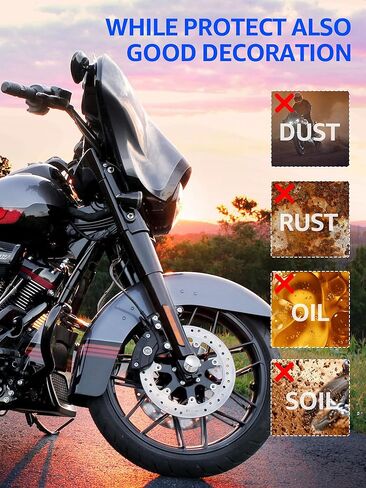 أغطية صواميل المحور من AILMOTO، أغطية المحور الأمامي من الكروم متوافقة مع Harley Davidson Dyna Sportster Softail Heritage Street Glide Road Glide Road King 2008-2024 in Kuwait