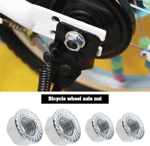 eMagTech 24PCS Bike Wheel Axle Nut & Safety Washer Kit M10 M9.5 M8 Bicycle Hub Flanged Axle Nut for Mountain Bike Road Bike Front and Rear Bike Wheel Axle in Saudi Arabia