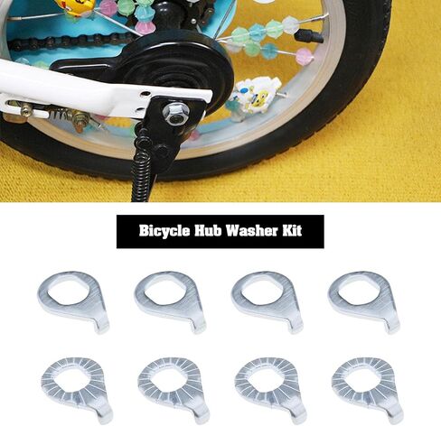 eMagTech 24PCS Bike Wheel Axle Nut & Safety Washer Kit M10 M9.5 M8 Bicycle Hub Flanged Axle Nut for Mountain Bike Road Bike Front and Rear Bike Wheel Axle in Saudi Arabia