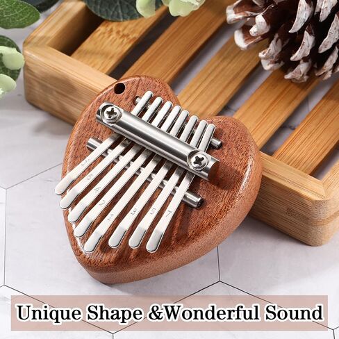 Kathfly 15 حزمة بيانو صغير بالإبهام مع 8 مفاتيح لطيف على شكل قلب بيضاوي الدب Kalimba Mini Hand Piano Finger Piano Pocket Kalimba للأطفال البالغين في عيد الحب والهدايا الموسيقية لعيد الميلاد in Saudi Arabia