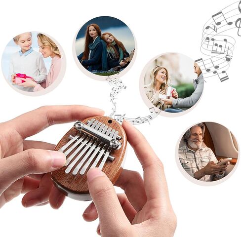 Kathfly 15 حزمة بيانو صغير بالإبهام مع 8 مفاتيح لطيف على شكل قلب بيضاوي الدب Kalimba Mini Hand Piano Finger Piano Pocket Kalimba للأطفال البالغين في عيد الحب والهدايا الموسيقية لعيد الميلاد in Saudi Arabia