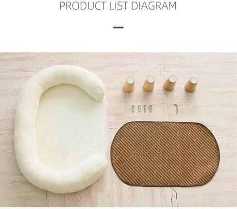 WORAMUK الحيوانات الأليفة أريكة الحيوانات الأليفة مدرب الكلب مدرب الكلب أريكة القط مدرب القط أريكة كرسي الكلب كلب صغير مدرب سرير الحيوانات الأليفة مع أرجل خشبية قوية، مناسبة للقطط والكلاب الصغيرة in Kuwait