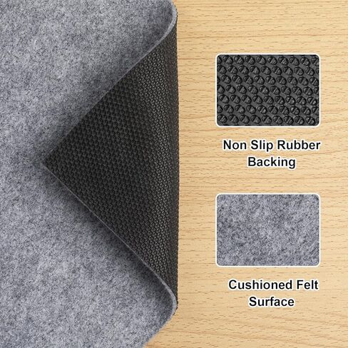 وسادة سجادة غير قابلة للانزلاق مقاس 5 × 7: مقبض سجادة للأرضيات الصلبة يضيف وسادة أسفل السجاد، حشوة سميكة مضادة للانزلاق، وسادات مقابض داعمة تحافظ على سجاد المنطقة آمنًا وفي مكانه، رمادي in Kuwait