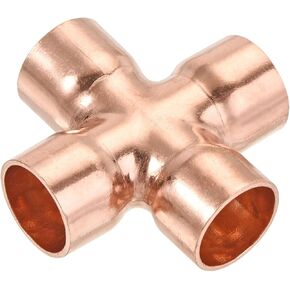 1 قطعة 4 طرق الصليب النحاس نهاية تغذية وصلة أنابيب متساوية 16x1 مللي متر تكييف الهواء تركيبات التبريد لحام in Kuwait