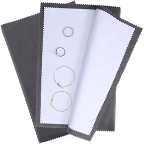 2 PCS Jewelry Polishing Cleaning Cloth, Eco Friendly Large Cleaner Cloth Pro Size Silver Polishing Cloths Double-Sided Jewelry Cleaner for Cleaning Gold, Silver and Jewelrys Coins Watch in Saudi Arabia