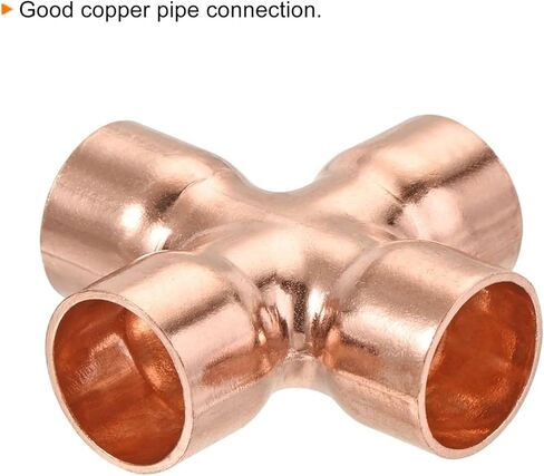 1 قطعة 4 طرق الصليب النحاس نهاية تغذية وصلة أنابيب متساوية 16x1 مللي متر تكييف الهواء تركيبات التبريد لحام in Kuwait