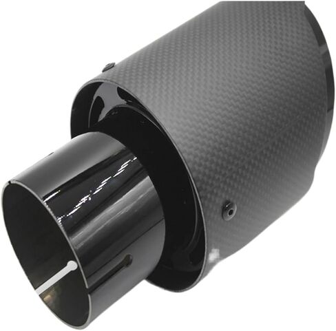 Universal Matt Black Stainless Steel Car aircondition Pipe Tip - Tailpipe ‌silencer‌ Upgrade(70MM IN-89MM OUT) in Saudi Arabia