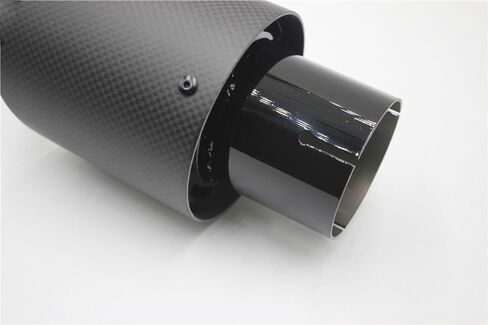 Universal Matt Black Stainless Steel Car aircondition Pipe Tip - Tailpipe ‌silencer‌ Upgrade(70MM IN-89MM OUT) in Saudi Arabia