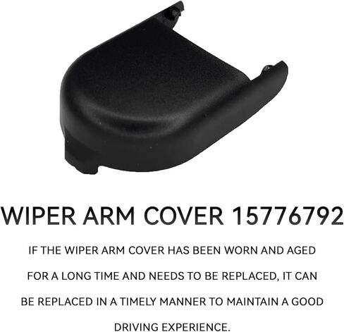 Windshield Wiper Arm Cowl Covers Cap, Front Windshield Wiper Arm End Nut Head Cowl Cover Bolt Finish Cap Clip Replacement 15776792, Fit for Chevrolet Buick GMC Models Car Accessories（Black） in Saudi Arabia